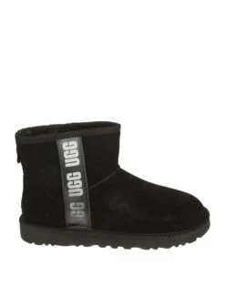 UGG Women's Shoes UGG Classic Mini Side Logo II 1134962 BLK | Stiefel Schwarz Damen