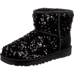 Ugg W Classic Mini Chunky Sequin Winterstiefeletten - Schwarz