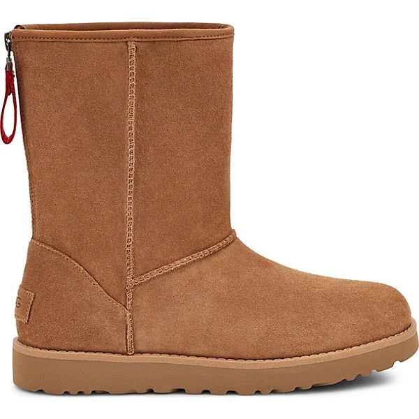 Ugg W Classic Short Logo Zip Winterstiefeletten - Braun 4 Ugg W Classic Short Logo Zip Winterstiefeletten - Braun – Bild 2