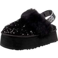 Ugg W Funkette Chunky Sequin Pantoffeln - Schwarz