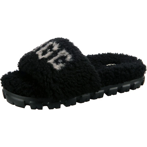 Ugg Cozetta Curly Graphic Pantoletten - Schwarz 3 Ugg Cozetta Curly Graphic Pantoletten - Schwarz