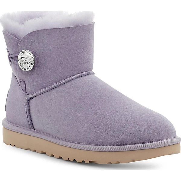 Ugg W Mini Bailey Button Bling Winterstiefeletten - Grau 3 Ugg W Mini Bailey Button Bling Winterstiefeletten - Grau