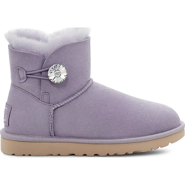 Ugg W Mini Bailey Button Bling Winterstiefeletten - Grau 4 Ugg W Mini Bailey Button Bling Winterstiefeletten - Grau – Bild 2