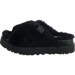Ugg W Fuzz Sugar Cross Slide Pantoletten - Schwarz 11 Ugg W Fuzz Sugar Cross Slide Pantoletten - Schwarz -Ugg 26293477 03