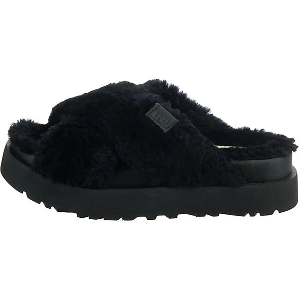 Ugg W Fuzz Sugar Cross Slide Pantoletten - Schwarz 5 Ugg W Fuzz Sugar Cross Slide Pantoletten - Schwarz – Bild 3