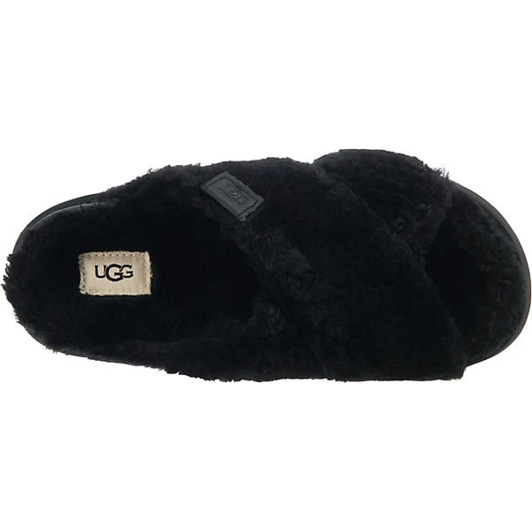 Ugg W Fuzz Sugar Cross Slide Pantoletten - Schwarz 8 Ugg W Fuzz Sugar Cross Slide Pantoletten - Schwarz – Bild 6