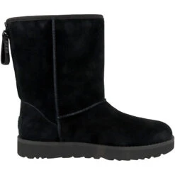 Ugg Australia Classic Short Logo Zip Boots Damen Biker Boots - Schwarz 9 Ugg Australia Classic Short Logo Zip Boots Damen Biker Boots - Schwarz -Ugg 29091975 03