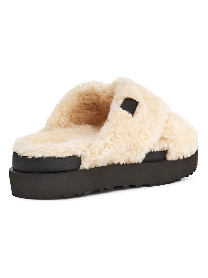 Ugg Hausschuhe "Fuzz Sugar Cross Slide" In Beige 5 Ugg Hausschuhe "Fuzz Sugar Cross Slide" In Beige – Bild 3