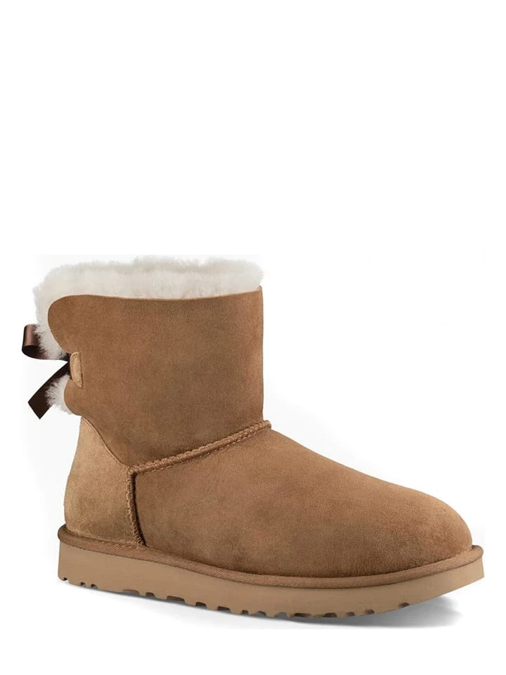 Ugg Lammfell-Boots "Mini Bailey Bow II" In Camel 4 Ugg Lammfell-Boots "Mini Bailey Bow II" In Camel – Bild 2