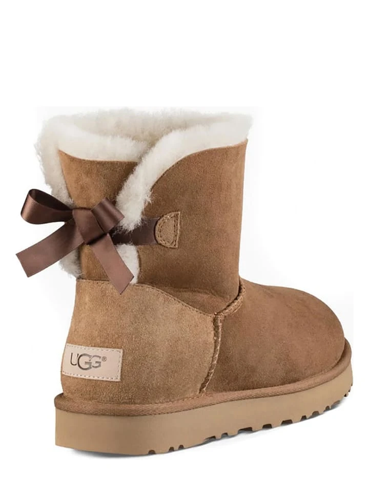Ugg Lammfell-Boots "Mini Bailey Bow II" In Camel 5 Ugg Lammfell-Boots "Mini Bailey Bow II" In Camel – Bild 3