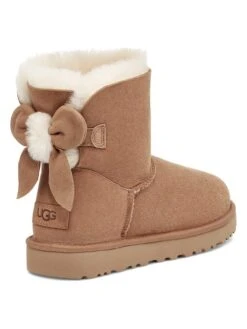 Ugg Lammfell-Boots "Mini Bailey Fluff Bow" In Hellbraun -Ugg ugg lammfell boots mini bailey fluff bow in hellbraun 2