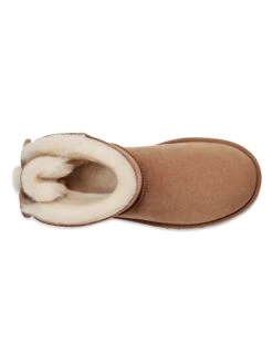 Ugg Lammfell-Boots "Mini Bailey Fluff Bow" In Hellbraun -Ugg ugg lammfell boots mini bailey fluff bow in hellbraun 3