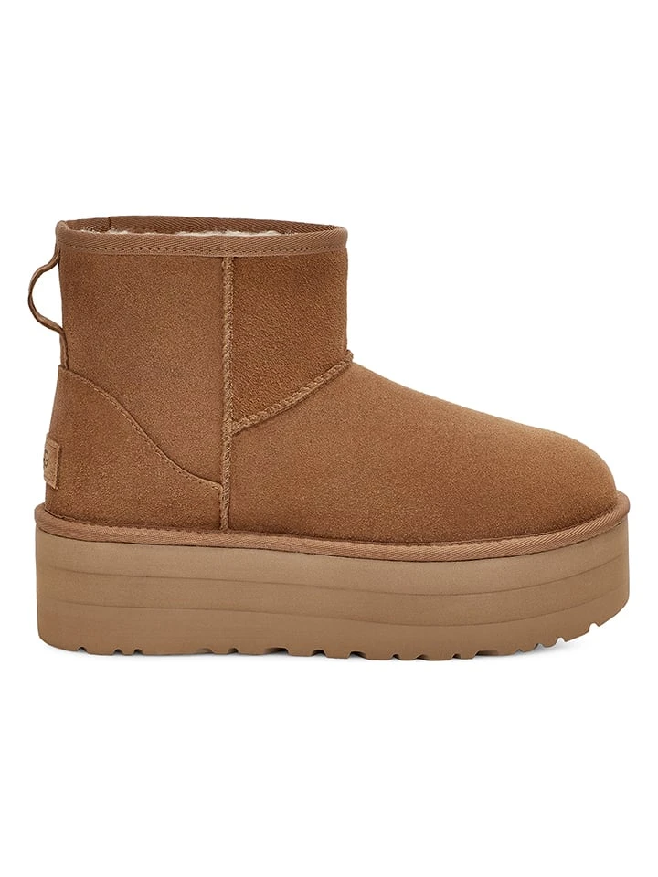 Ugg Lammfell-Boots "W Classic Mini Platform" In Hellbraun 3 Ugg Lammfell-Boots "W Classic Mini Platform" In Hellbraun