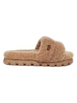Ugg Lammfell-Hausschuhe "Cozetta Curly" In Hellbraun