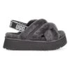 Ugg Lammfell-Hausschuhe "Disco Cross Slide" In Grau -Ugg ugg lammfell hausschuhe disco cross slide in grau