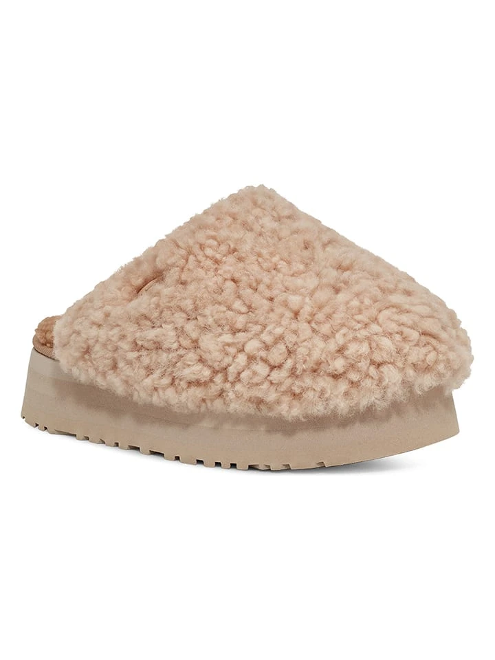 Ugg Lammfell-Hausschuhe "Maxi Curly Platform" In Beige 4 Ugg Lammfell-Hausschuhe "Maxi Curly Platform" In Beige – Bild 2