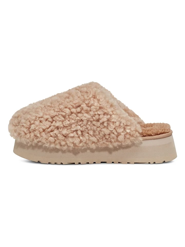 Ugg Lammfell-Hausschuhe "Maxi Curly Platform" In Beige 5 Ugg Lammfell-Hausschuhe "Maxi Curly Platform" In Beige – Bild 3