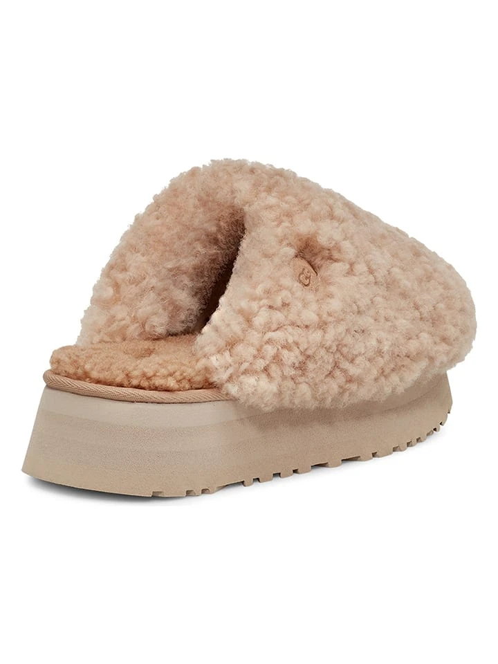 Ugg Lammfell-Hausschuhe "Maxi Curly Platform" In Beige 6 Ugg Lammfell-Hausschuhe "Maxi Curly Platform" In Beige – Bild 4