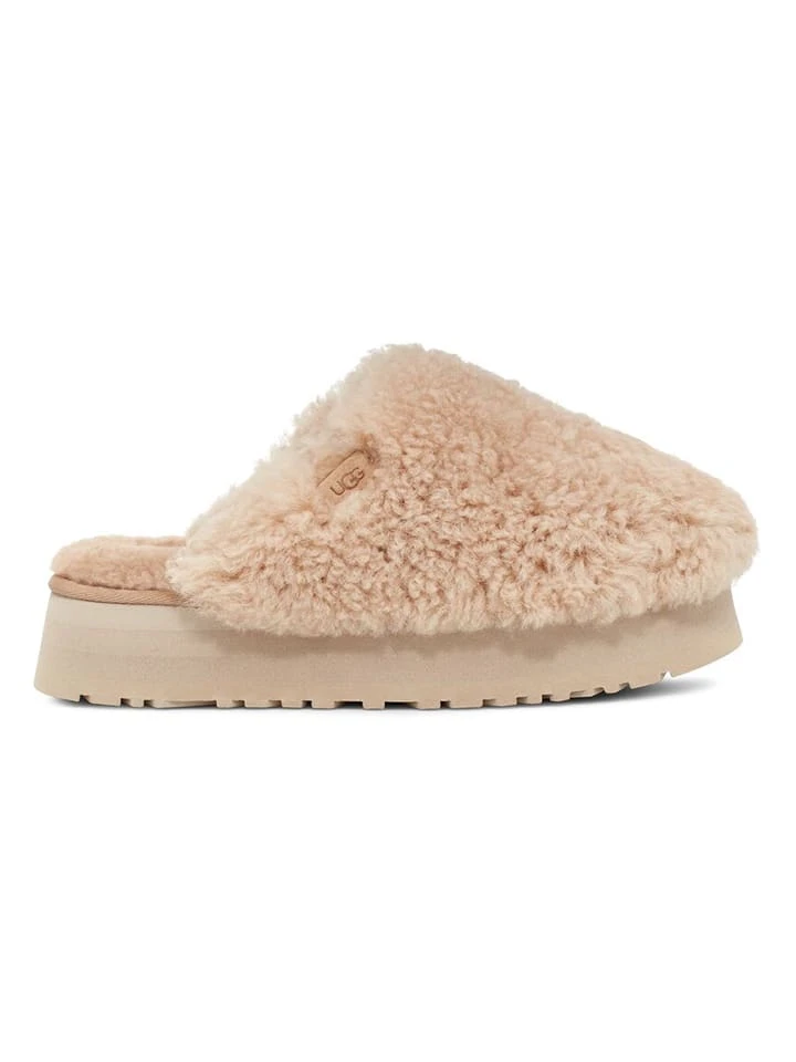 Ugg Lammfell-Hausschuhe "Maxi Curly Platform" In Beige 3 Ugg Lammfell-Hausschuhe "Maxi Curly Platform" In Beige