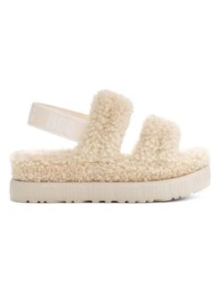 Ugg Lammfell-Hausschuhe "Oh Fluffita" In Creme