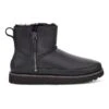 Ugg Leder-Boots "Classic Zip Mini" In Schwarz