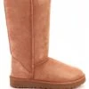 Ugg Leder-Winterstiefel "Classic Tall II" In Braun
