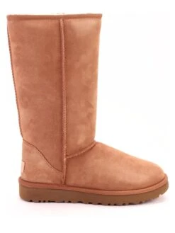 Ugg Leder-Winterstiefel "Classic Tall II" In Braun